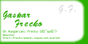 gaspar frecko business card